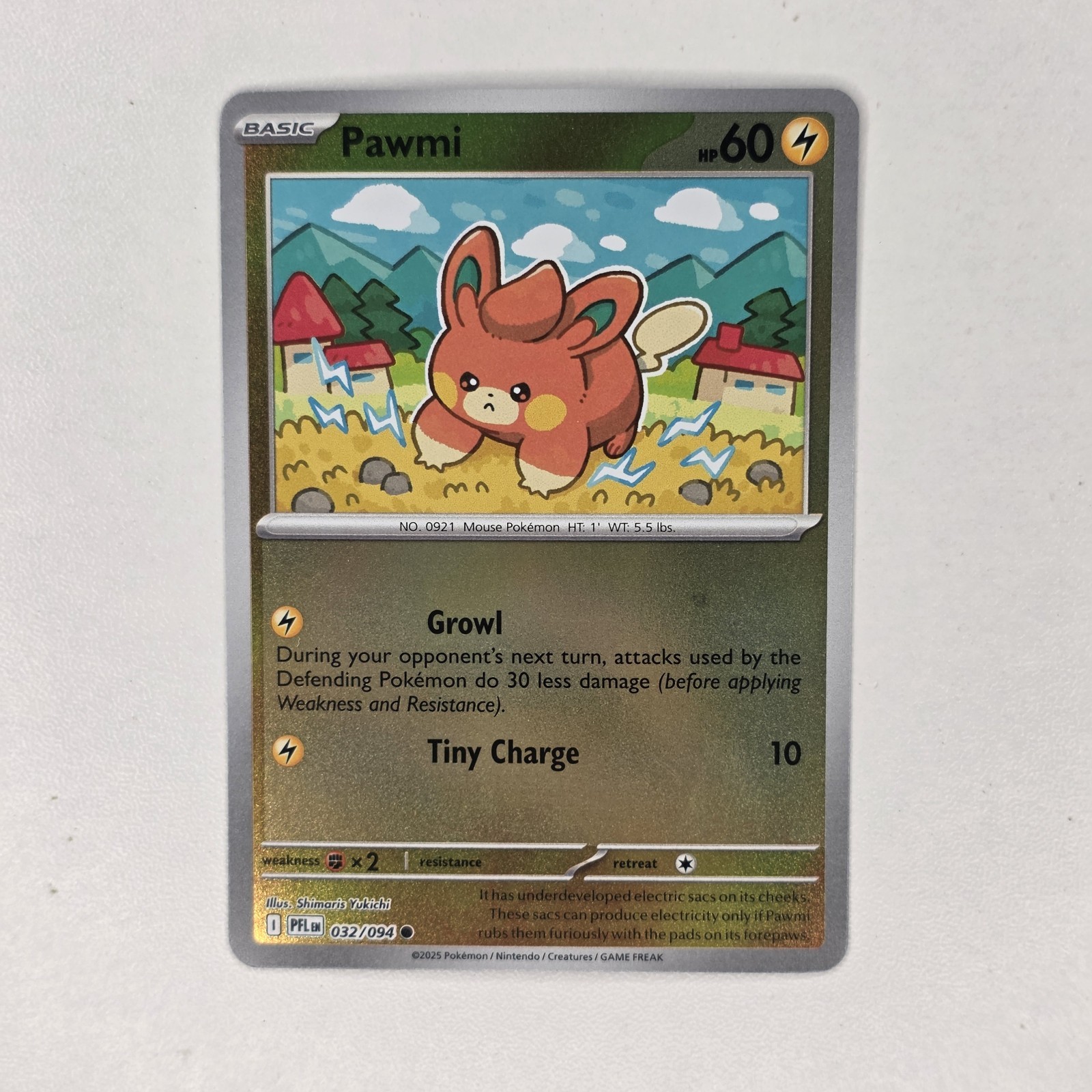 Pawmi 032/094 Me02: Phantasmal Flames Reverse Holo