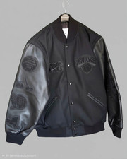 Nike x Settlemier  s Knicks Championship Leather Varsity Jacket 3XL Rare 3XL