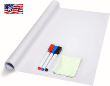 ZNCMRR 78.7"X17.7" Whiteboard Sticker for Wall White Board Contact Paper Dry Era