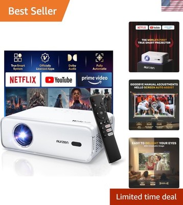 EAZZE D1 Smart Projector with WiFi and Bluetooth, Netflix-Officially-Licensed...