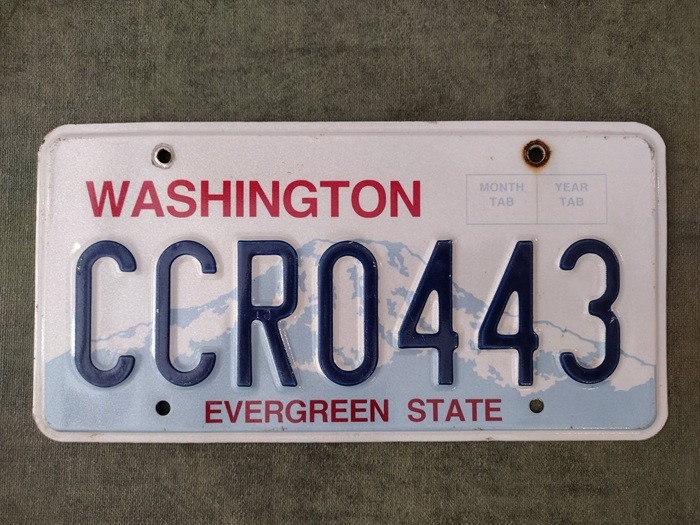 *99 CENT SALE* 2021 Washington License Plate # CCR 0443 Credence John Fogerty US