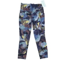 Athleta Salutation Stash Pocket II Printed 7/8 Tight Legging M Blue Abstract