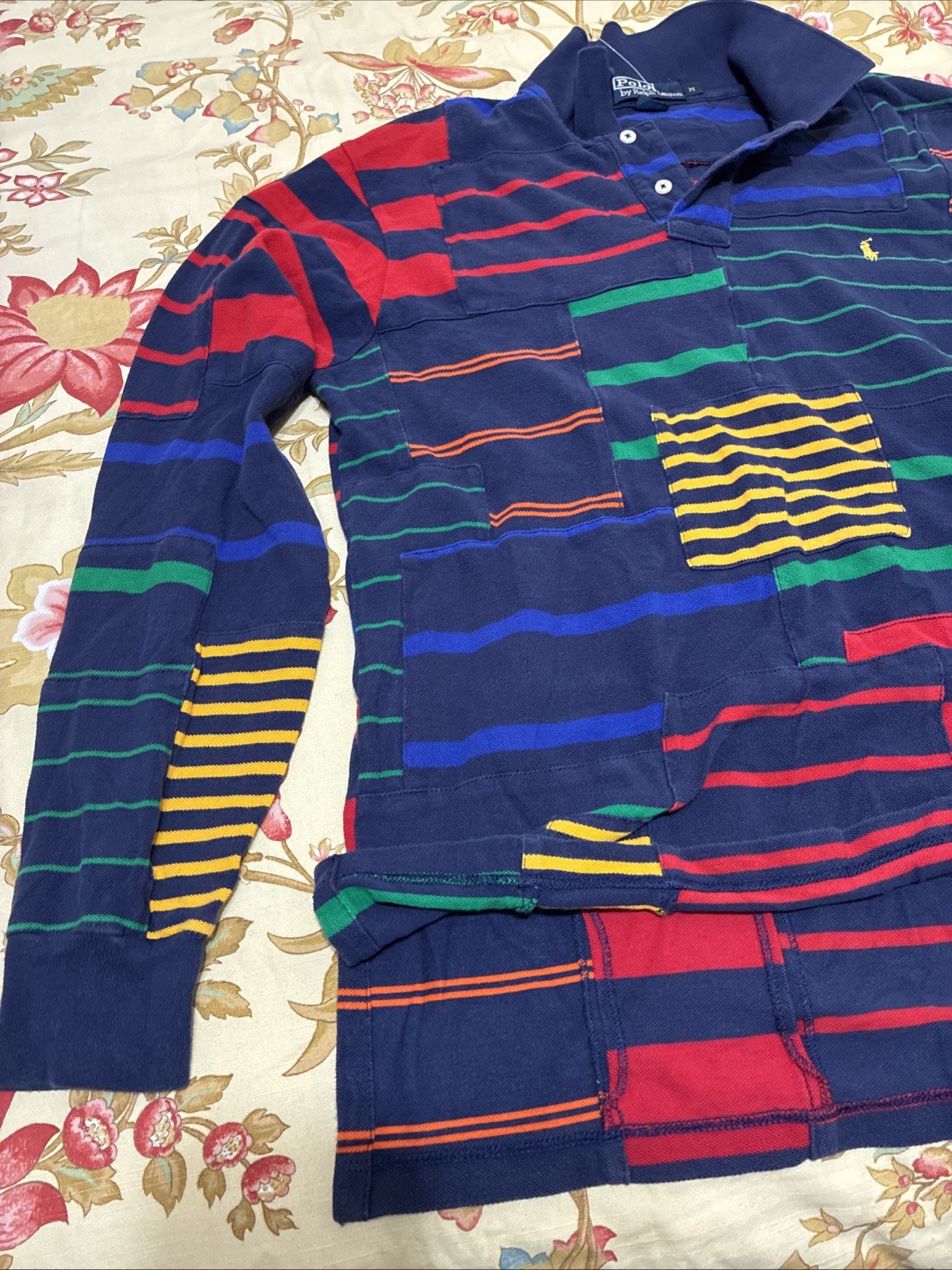 Polo Ralph Lauren Striped Patchwork Colorblock Lo… - image 2