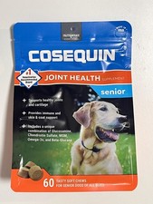 NUTRAMAX COSEQUIN Joint Health Supplement for Senior Dogs 60 count EXP 10/2027