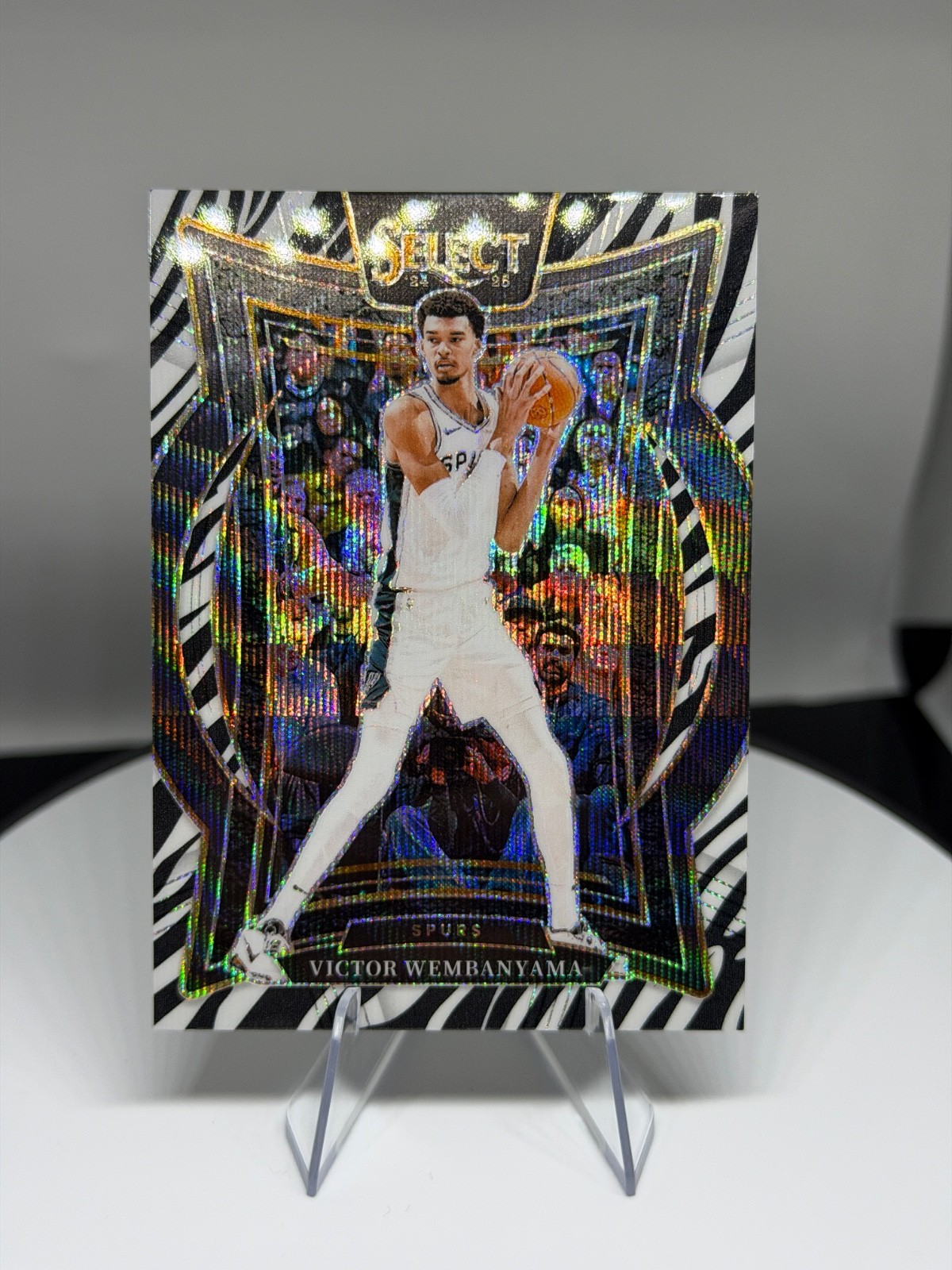 2024-25 Panini Select - Concourse Victor Wembanyama #9 Zebra Prizm