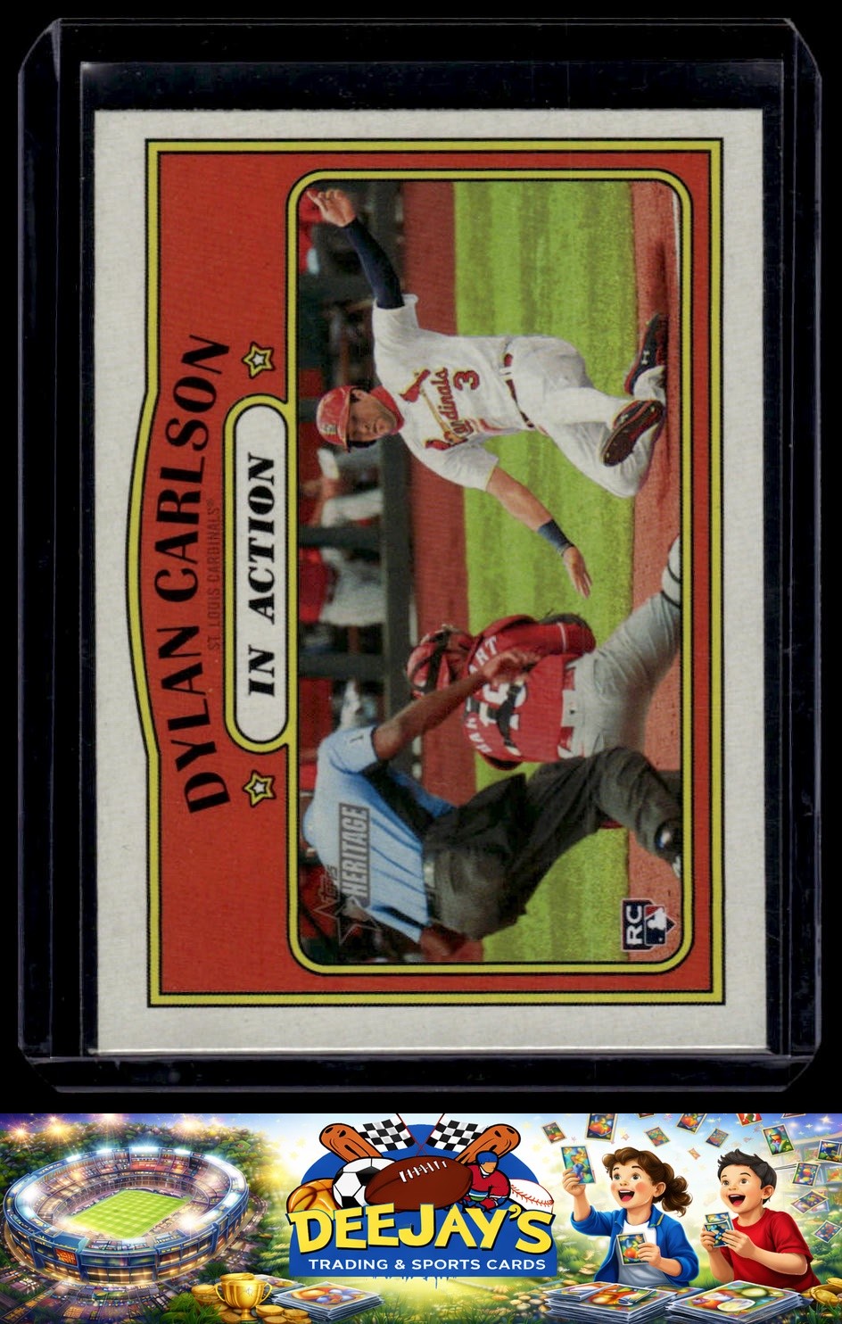 Dylan Carlson #296 Baseball Cards 2021 Topps Heritage trading card — raw and PSA graded price guide
