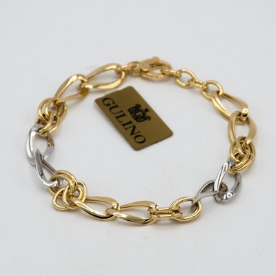 Armband '' Etoile'' mit Kette aus 18 kt Gelb- und Weißgold D.32