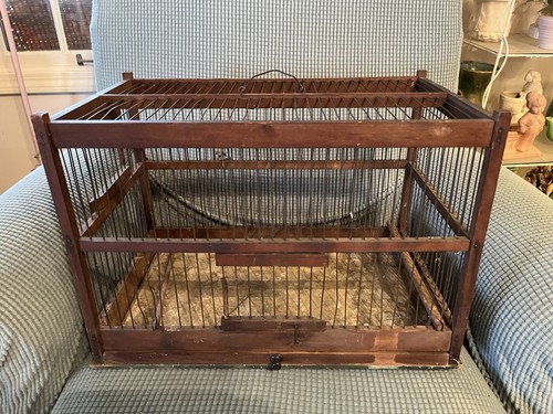 Antique Primitive Wood & Wire Coal Miner’s Canary Bird Cage - Picture 1 of 5