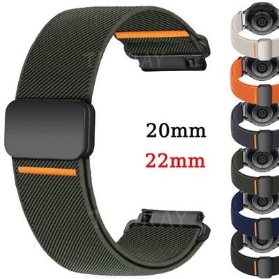 Magnet Nylon Armband Für Samsung Galaxy Watch 4 5 6 7 FE 40/44mm Classic Active