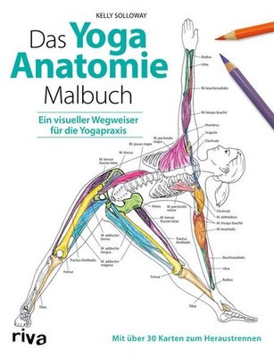 Das Yoga-Anatomie-Malbuch: Ein visueller Wegweiser für die Yogapraxis. Mit über