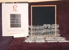 Ginger Snap Large Midnight Blue Felt Letter Board – 310-340Letters – Oak Frame –