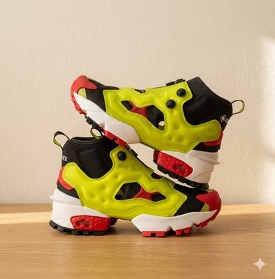 Reebok Instapump Fury X GTX Gore-Tex Acid Yellow Citron Sneakers Men s 7.5 / EU