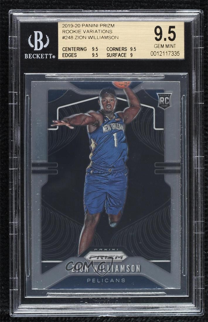 2019 Panini Prizm Variation Zion Williamson #248 BGS 9.5 GEM MINT Rookie RC uk2