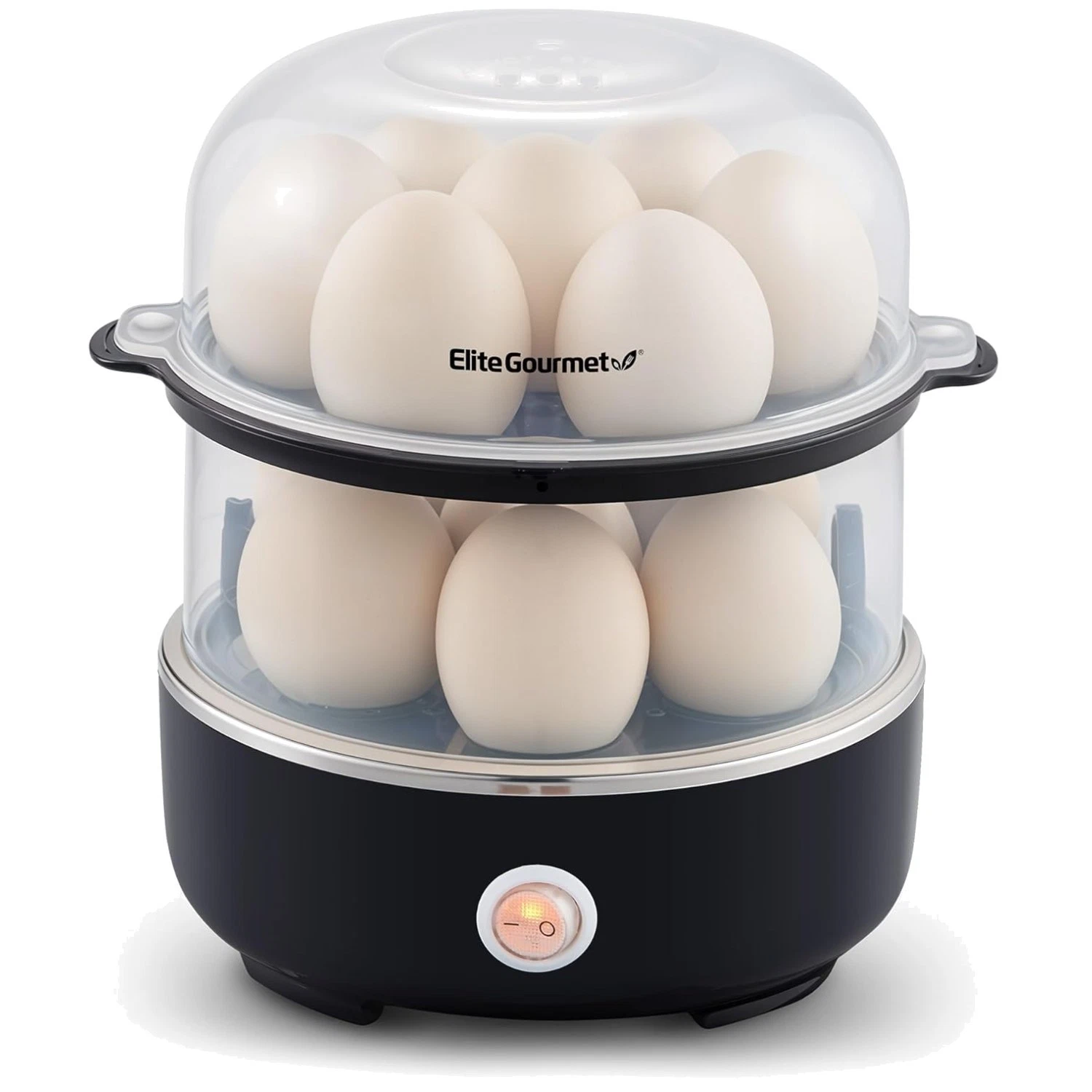 14-Egg Easy Egg Cooker, Stainless Steel Plate, Auto Shut-Off