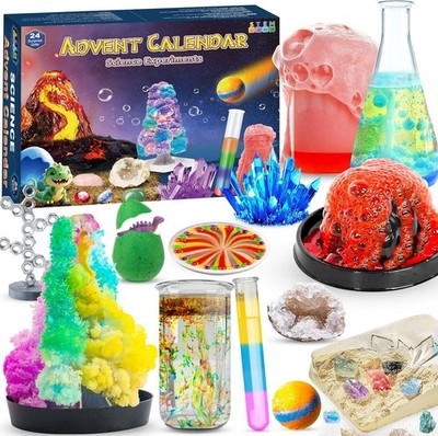 Experimente Adventskalender 2025 Kinder - 24-tägiger Weihnachtskalender mit 