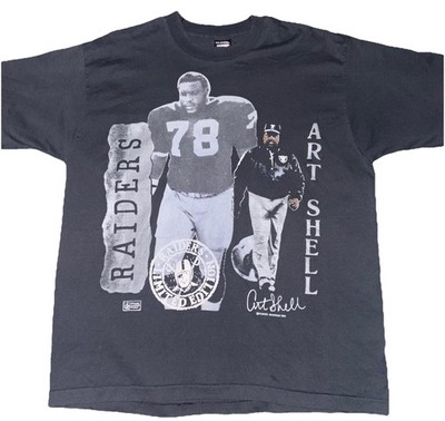 Vintage 1990 Oakland Las Vegas Raiders Legend Art Shell Black XXL T-shirt NFL