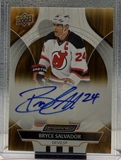 2024-25 Upper Deck Engrained Icons Bryce Salvador Auto New Jersey Devils