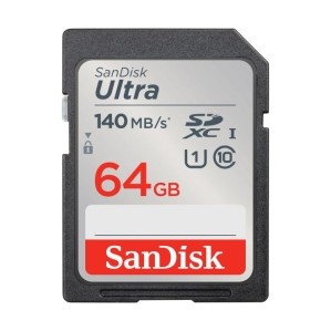 SanDisk Ultra 64GB SDHC SDXC UHS-I Memory Card 140MB/s Full HD Class 10 Speed