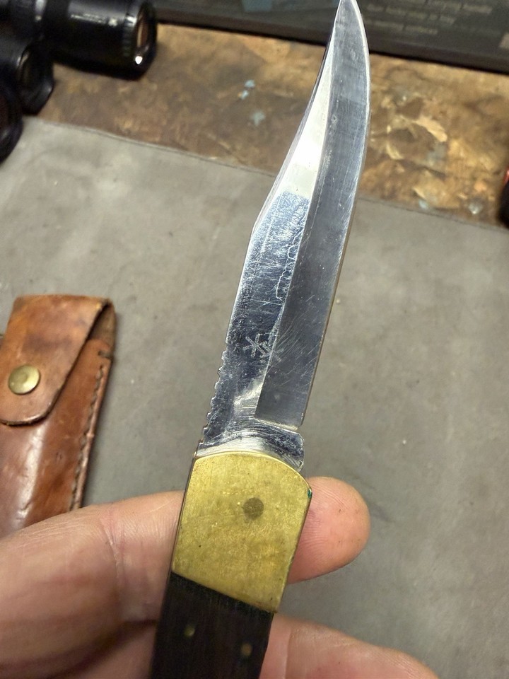 Ka Bar Lock Back Folding Hunter Knife With Sheath Vintage 1189 USA | eBay