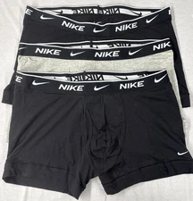 Men New NIKE DRI-FIT 3 Piece All Seasons Comfort Stretch Underwear Size Large