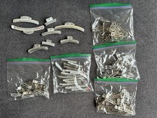 Large Lot Vintage Aluminum Metal Hair Curlers and Clips Misc Brands Goody As Is