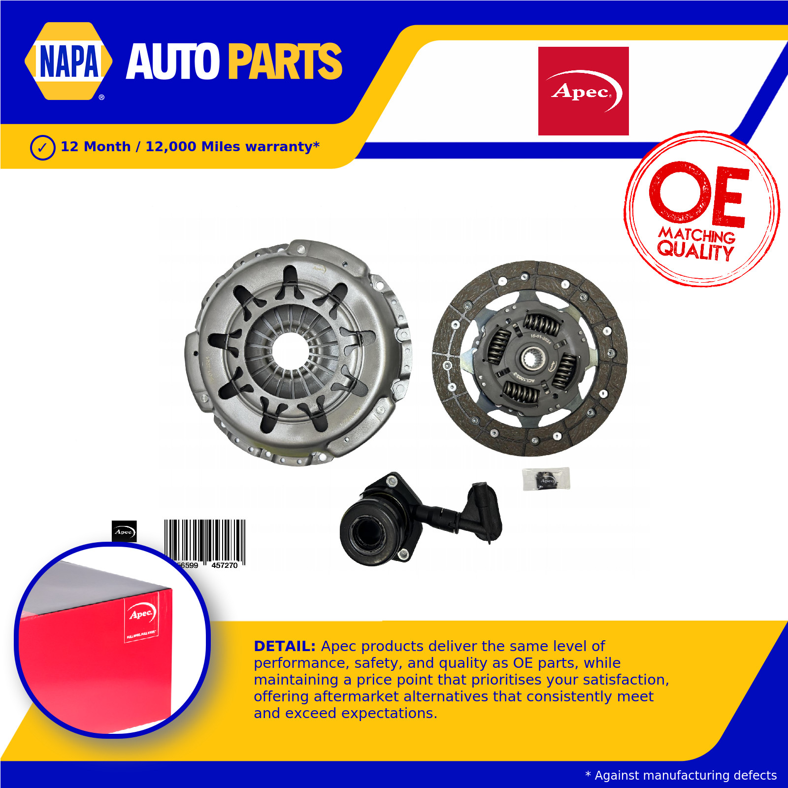 Clutch Kit 220mm ACL1082 Apec 1327853 1327854 1327855 1327856 1327859 Quality
