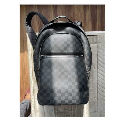 Louis Vuitton Damier Graphite Men's Backpack Black Adjustable Strap Pockets