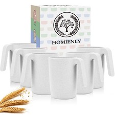 Coffee Mug Set - Wheat Straw Cups, Alternative to Plastic Coffee Cups Reusabl...