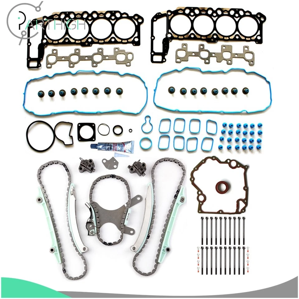Timing Cover Gasket & Chain Kit Head Gasket Bolt Set For Dodge Dakota 1999-2003 - Imagen 4 de 4