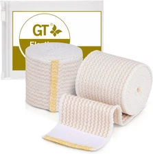 Premium Elastic Bandage Wrap (2" 2 Pack) - Hook & Loop Fasteners at Both Ends - 