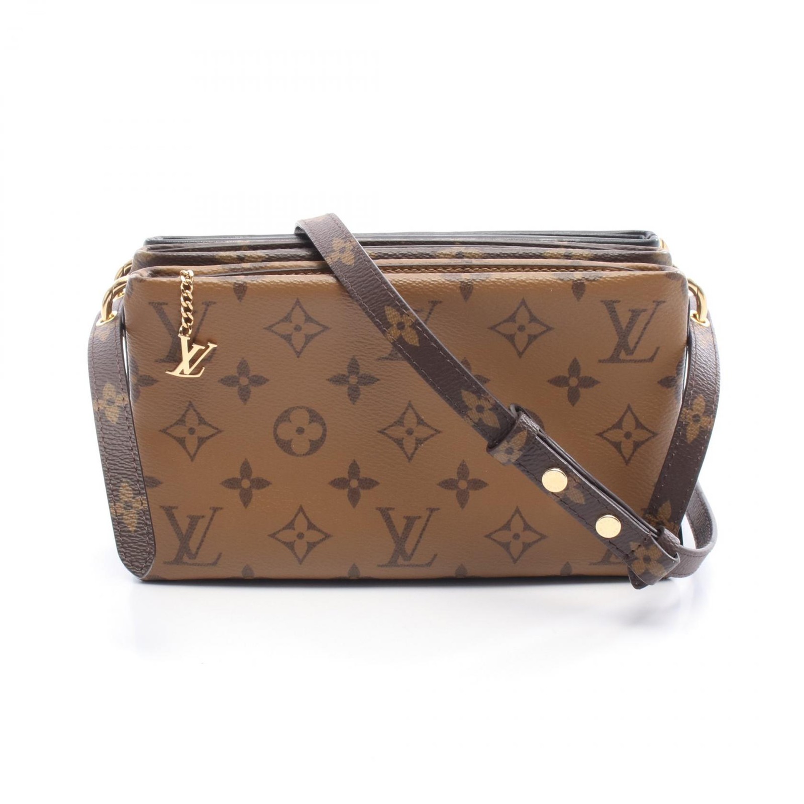 LOUIS VUITTON Pochette LV 3 Shoulder crossbody Bag M45412 Monogram Reverse brown