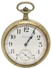 Vintage Antique Elgin Grade 293 7 Jewel 16s Non-Running Pocket Watch 1912 Model