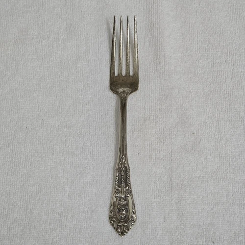 Vintage Wallace Rose Point Sterling Silver Fork 7” 44g No Monogram