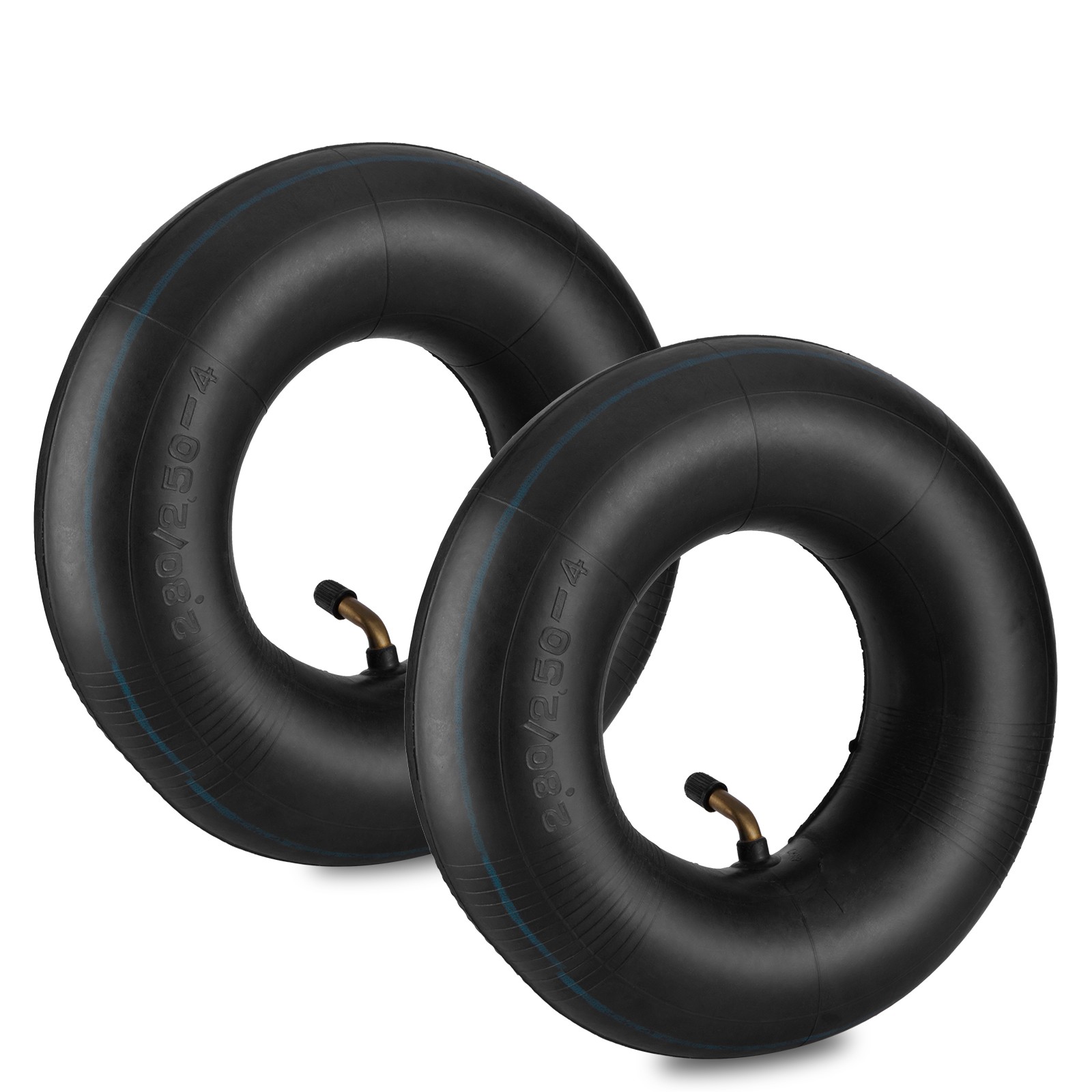 2pcs Wheelbarrow Wheel Rubber Inner Tube 2.80/2.50-4 Bent Valve Rubber Tyre