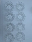 VTG 8 Pc FEDERAL GLASS Clear Glass Flower Petal  small Bowls/Trinket dish 5.75"