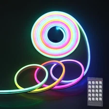 Alitove Addressable Neon LED Strip Lights WS2811 16 4 Ft Room Decor Flexible ...