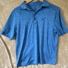 Cinch Performance Polo Shirt Mens Small Seafoam Green Heathered Wicking Stretch