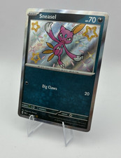 Sneasel, Pokémon Near Mint, Paldean Fates, Shiny Rare, 182/91