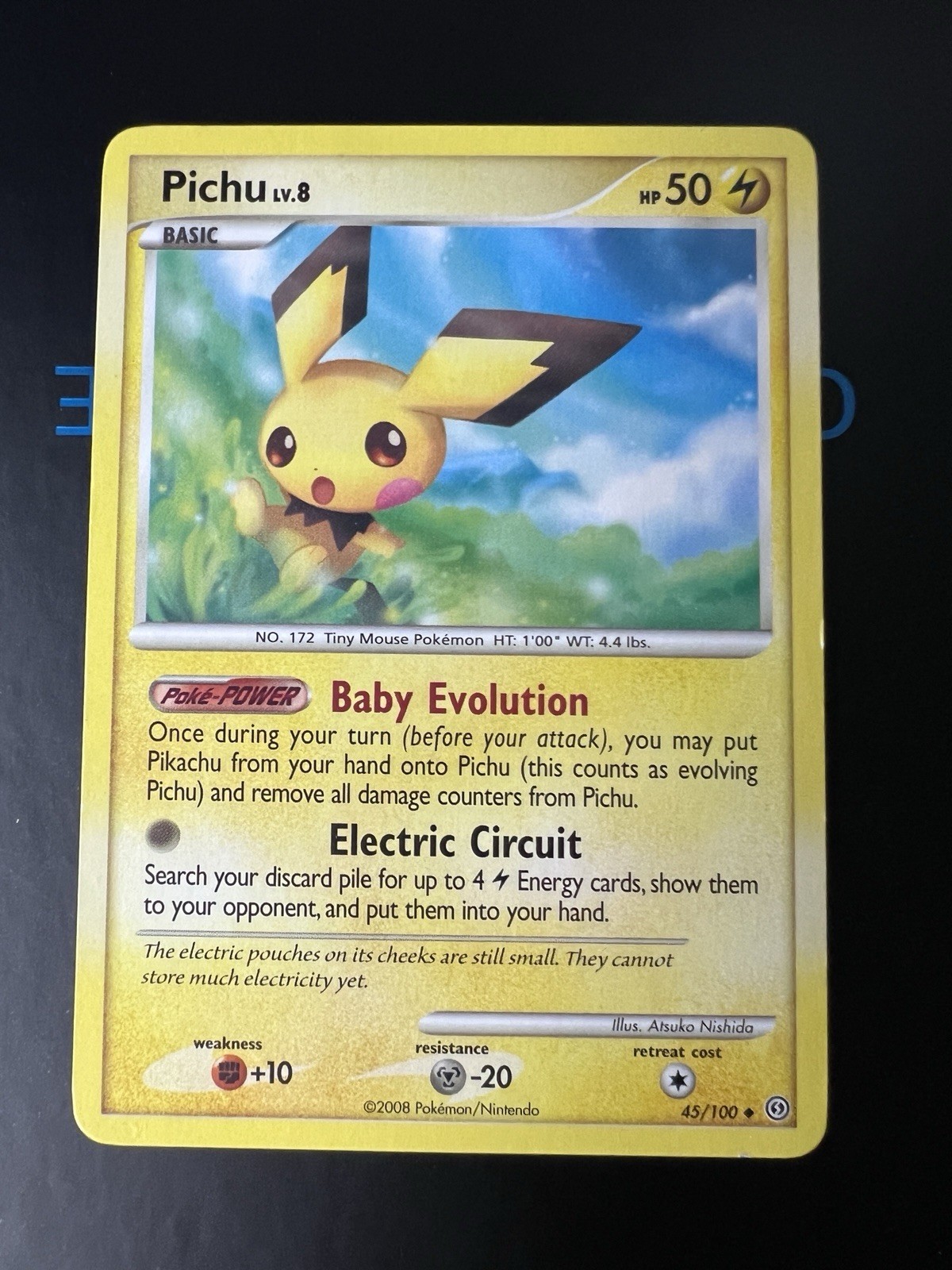 Pokémon TCG Pichu 45/100 Stormfront Regular LP