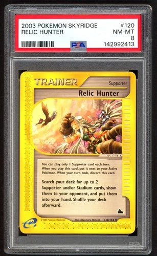 Pokemon Cards - PSA 8 Relic Hunter 120/144 - Skyridge Non Holo - PSA8 NM-MT