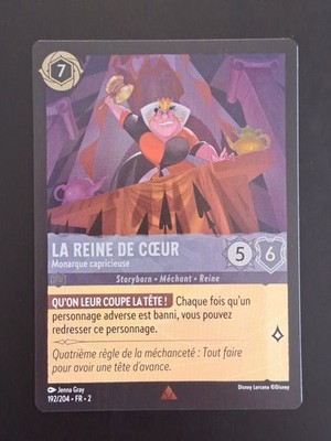 Disney Karte LORCANA 2 Die Herzkönigin 192/204 GLANZFOLIE Fr Neu