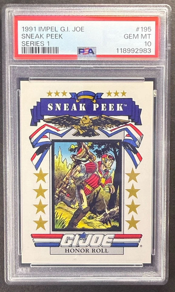 Impel G.I. Joe Series 1 Trading Card #195 • Sneak Peek • Hasbro 1991 ARAH - Image 3 of 3