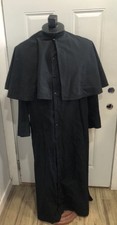 Cassock Clergy Robe Black Bishop Priest Catholic Vestment Sz 18fx
