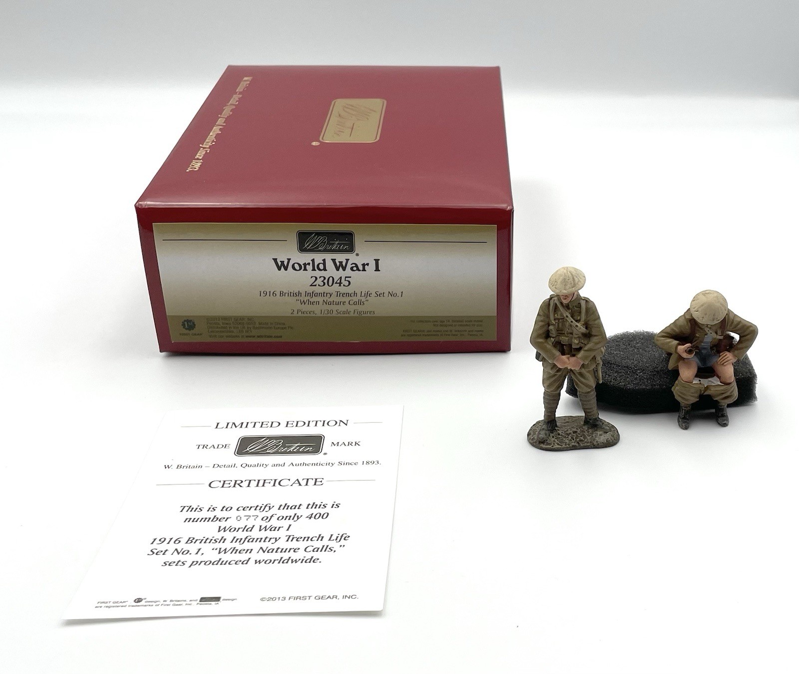 Britains 23045 WW1 1916 British Infantry Trench Life When Nature Calls