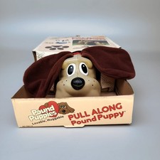 Pound Puppies Pull Along 1986 Tonka Playtime Vintage Dog Toy w/ Box 700112