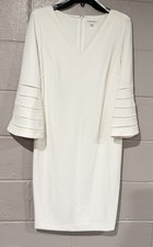 Calvin Klein Women’s White/Cream Knee Length Dress, Sz 8