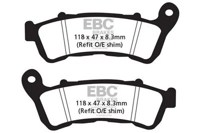 EBC EPFA388HH BREMSBELAG EPFA SIN EXT PRO HONDA VFR 1200 X CROSSTOURER 2015
