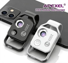 200X Smartphone Microscope Lens, Portable Magnifier for Science Experiment