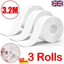 3Pack Self-Adhesive Bath Sealant Strip Flexible Waterproof Caulk Seal Tape Home