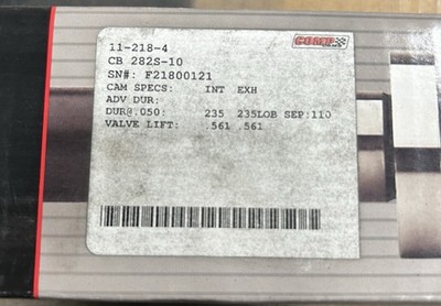 Comp Cams 11-218-4. BBC Solid Flat Tappet And Lifters
